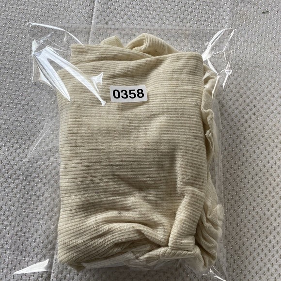 Anthropologie Sleeping on Snow Wool Linen Cowl Neck Cream Sweater lightweight M - Picture 8 of 8